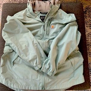 Carhartt Women’s XXL Rain Defender Coat in sea pine